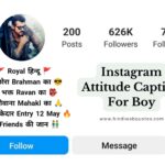 Instagram Attitude Caption for Boys